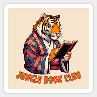 Reading tiger Magnet